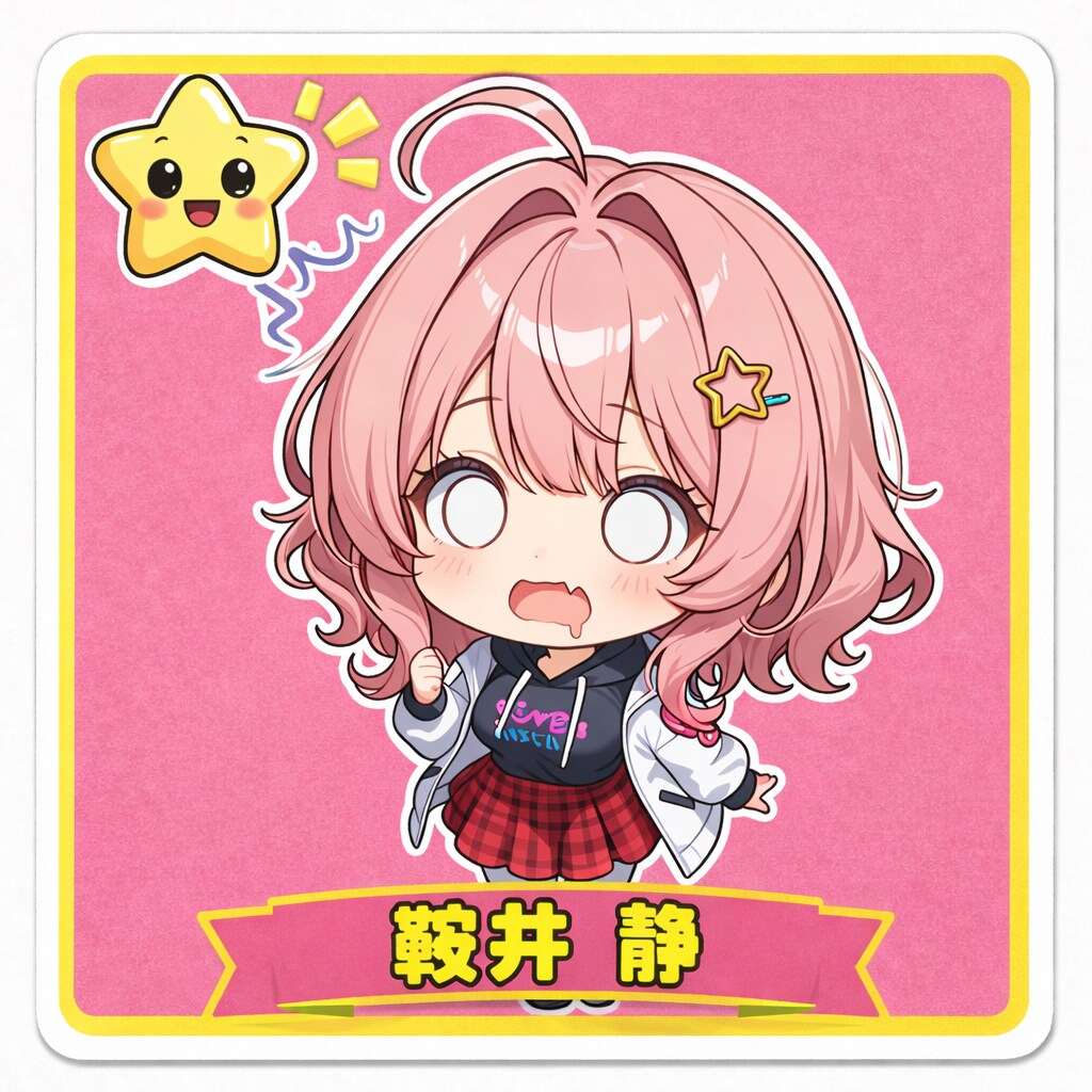 パンダガールAHO面シール・一般人編 | の人気AIイラスト・グラビア