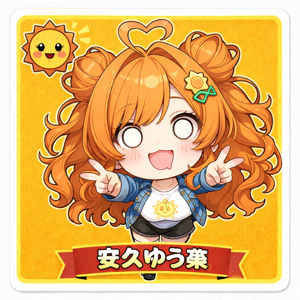 パンダガールAHO面シール・一般人編