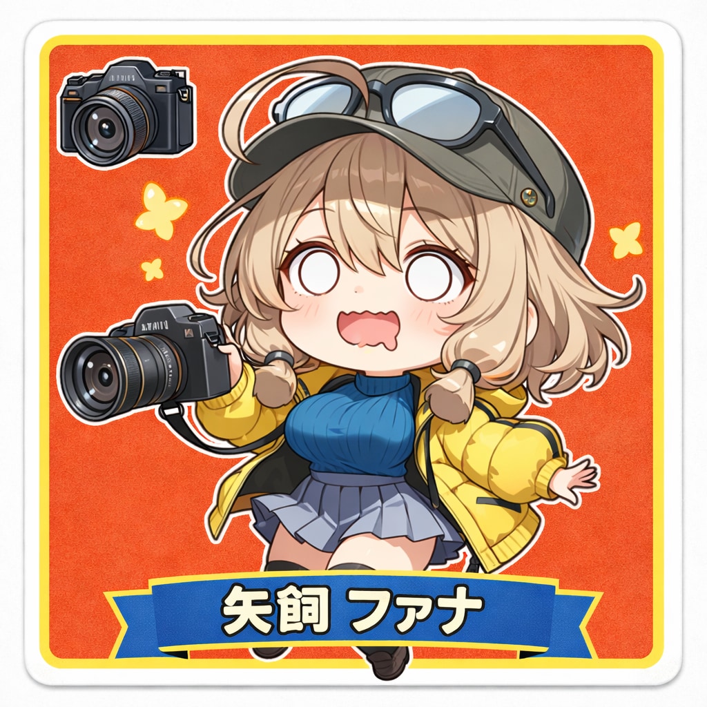 パンダガールAHO面シール・一般人編