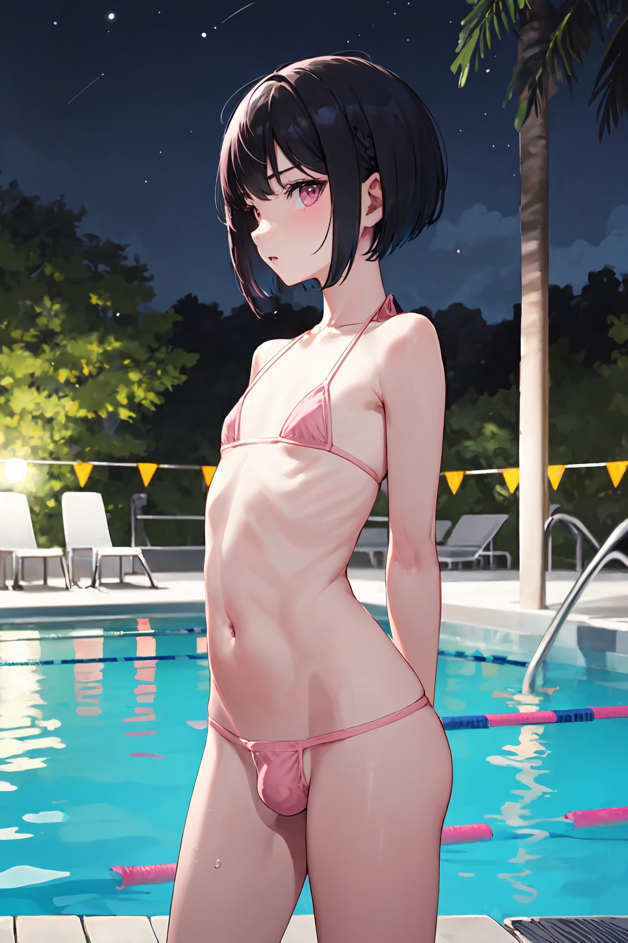 くろ マイクロビキニ