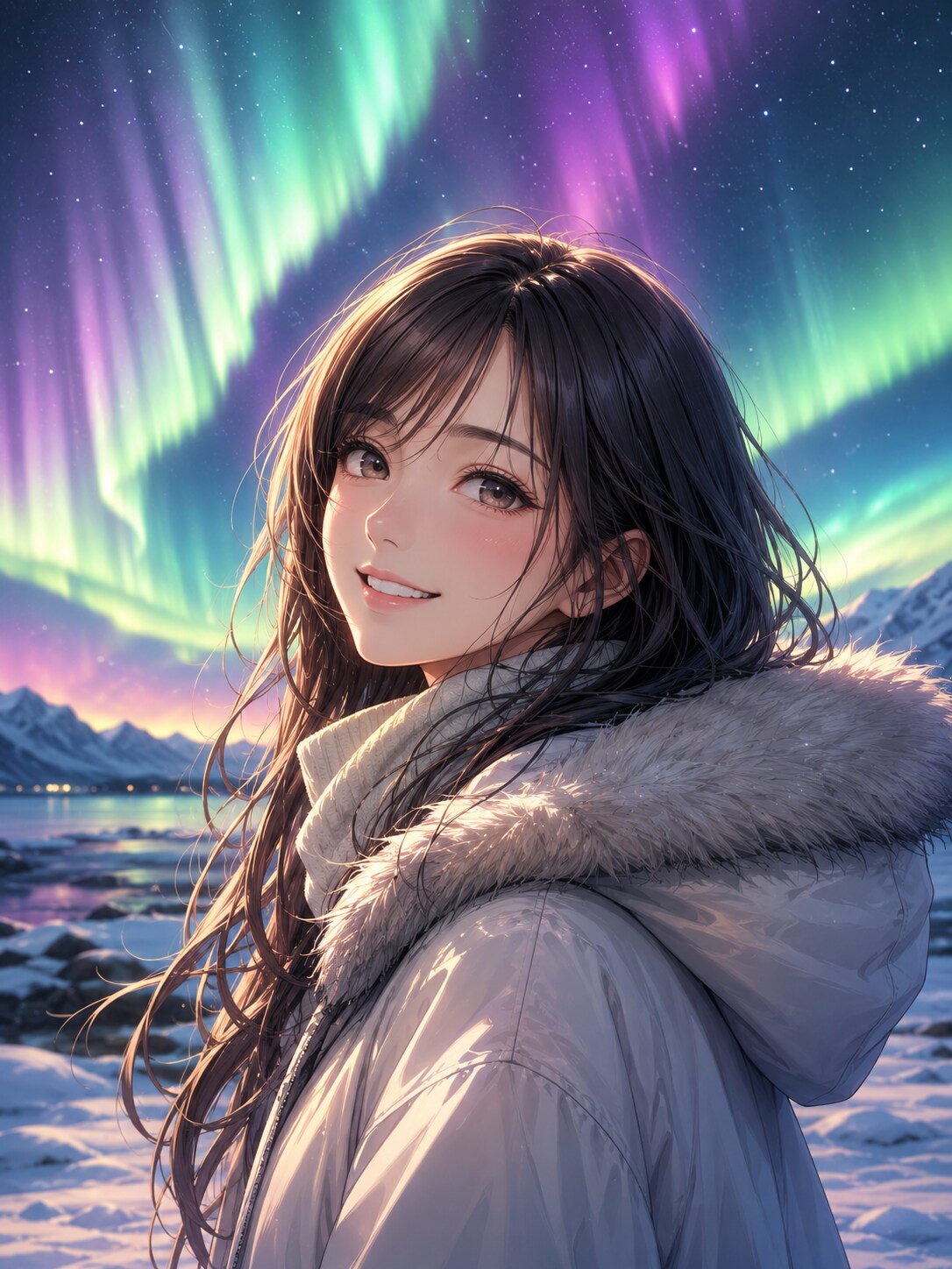 オーロラの女性 | の人気AIイラスト・グラビア