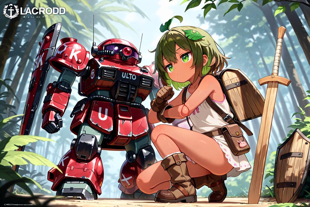 木製戦士キーちゃんと木製ゴーレムのモッくん