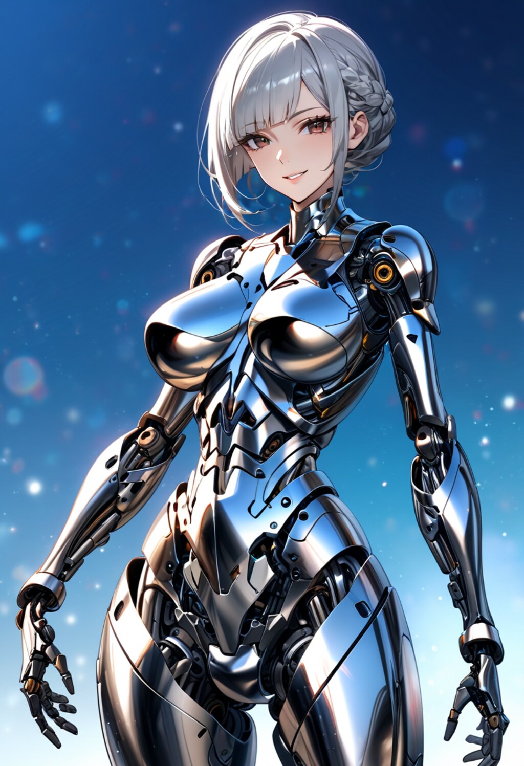 plain backgroundメカ子