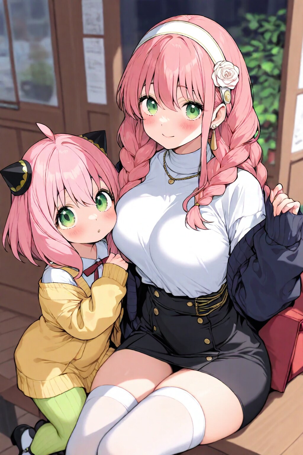 ピンク髪コラボ