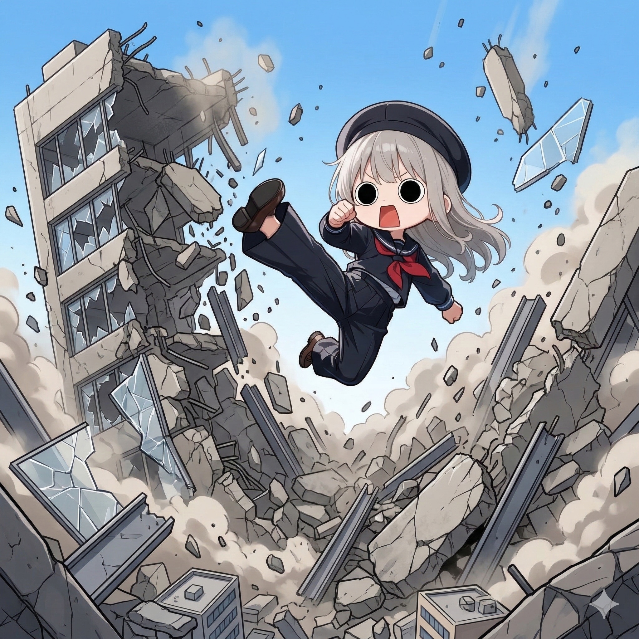 ビルごとやってしまいよったえらいこっちゃ嬢 | の人気AIイラスト・グラビア