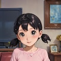 黒髪おさげ髪の娘 6枚目