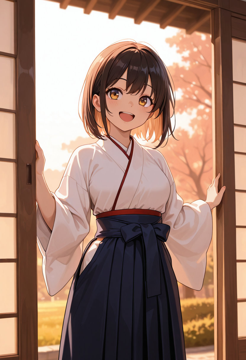 秋風と袴の午後