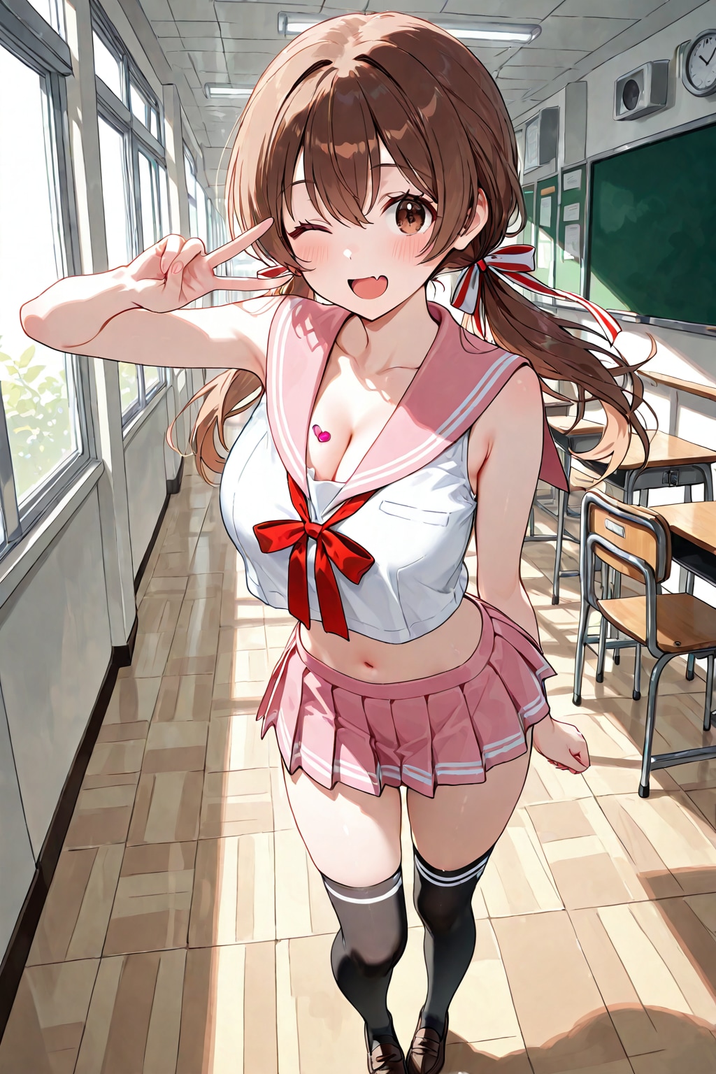 スリーブレス学園の絵海と凪