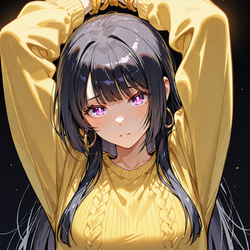 黄色いセーターの少女
