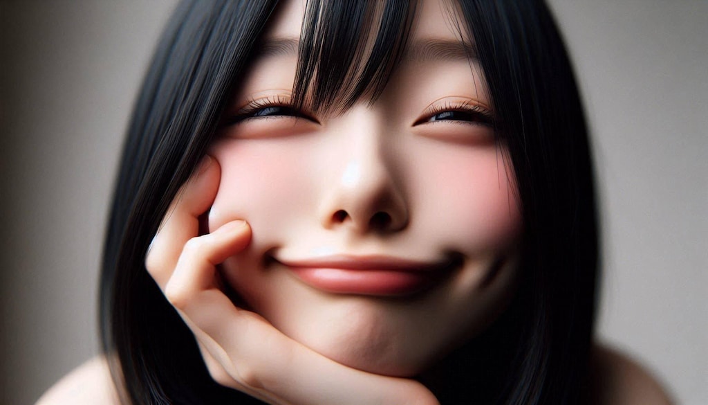 頬杖ガール