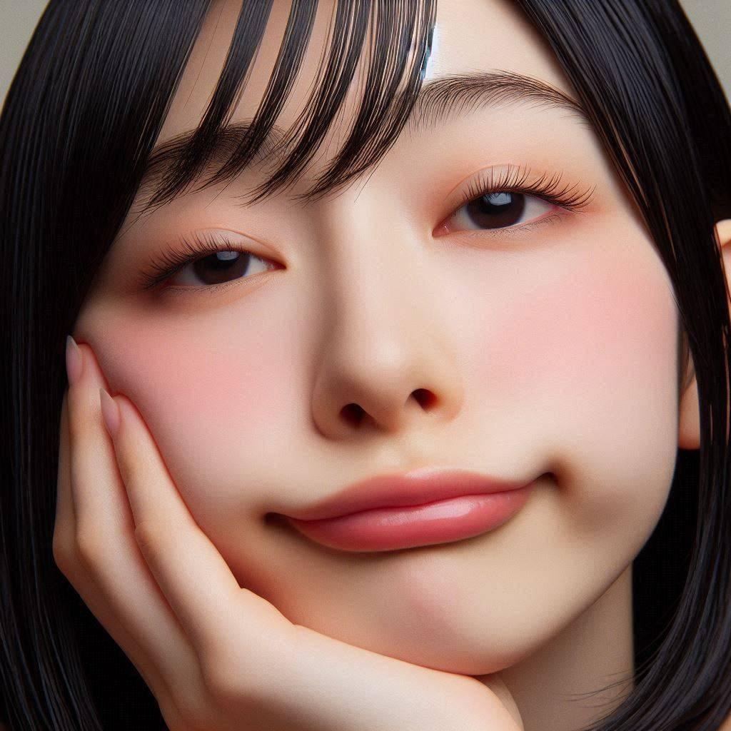 頬杖ガール
