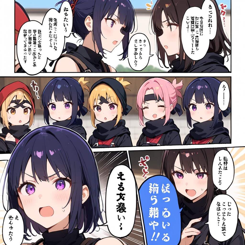 忍者村のキャストの4コマ | の人気AIイラスト・グラビア