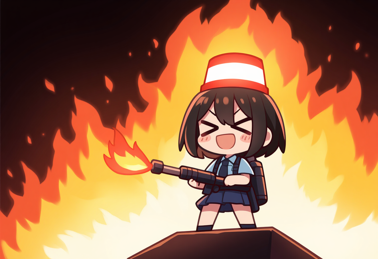 最近寒いからパトランプちゃんが暖めてあげるのです！ファイヤー！