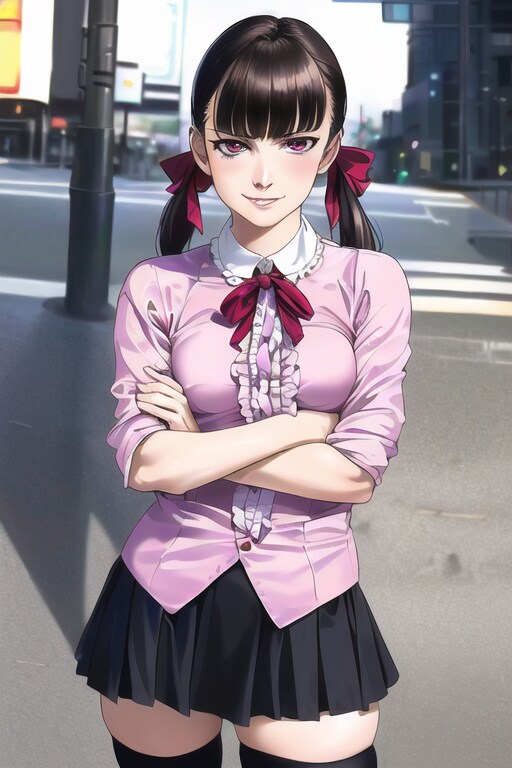 オタサーの姫ツインテール腕組み