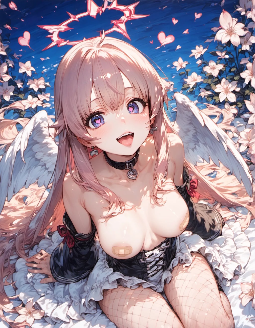Angel in the Field of White Flowers