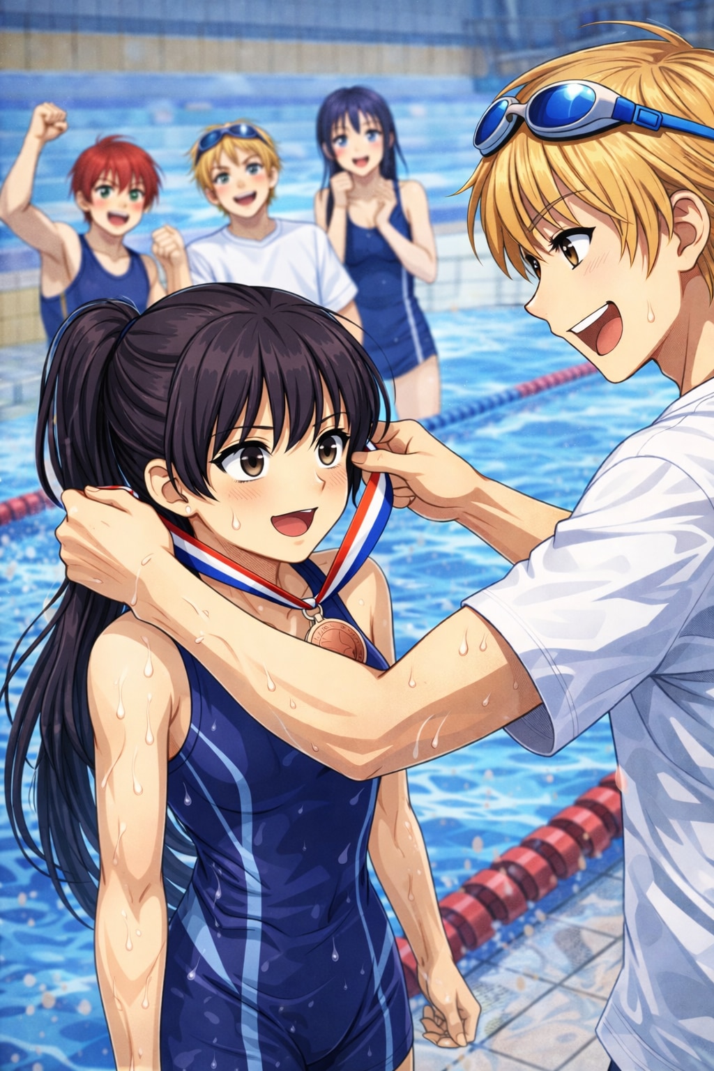 マスターズチーム、火野神社水泳部結成!!6 | の人気AIイラスト・グラビア