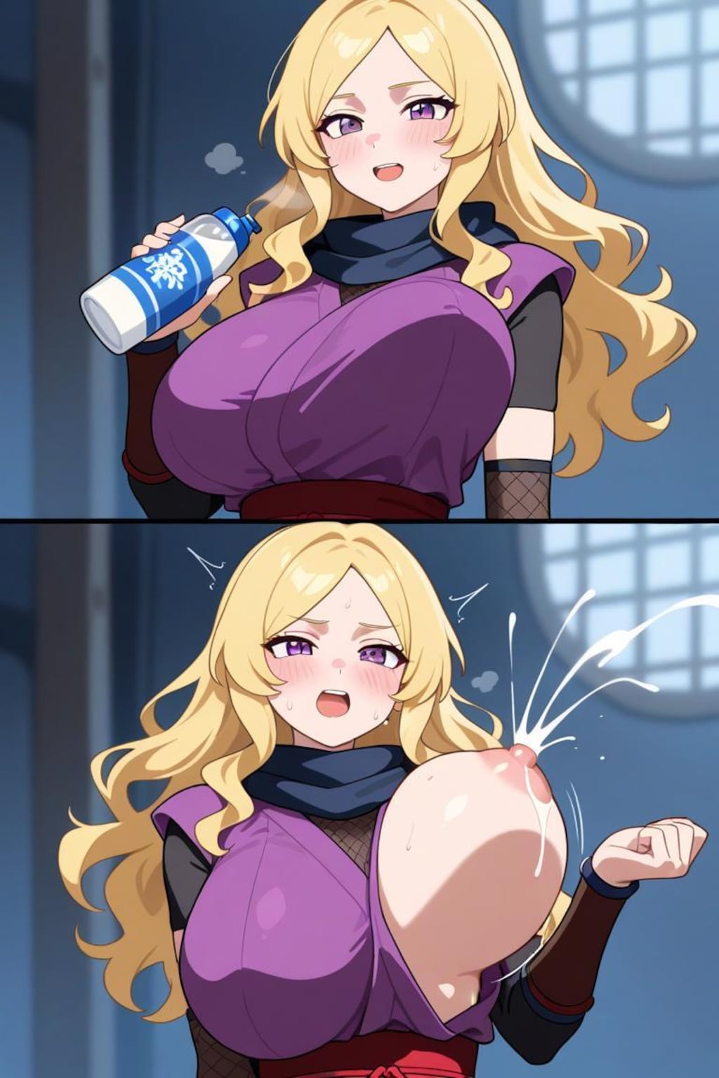 くノ一忍法「お色気母乳の術」