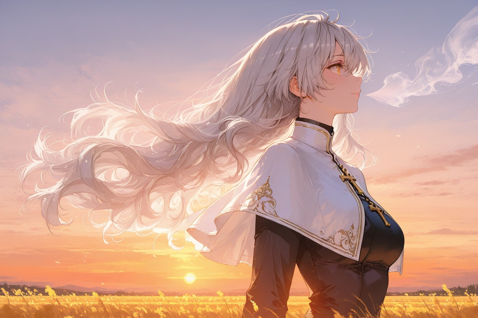 夕暮れの平原