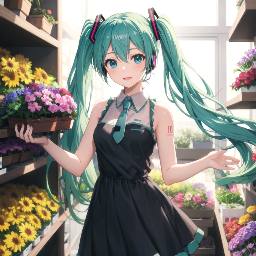 初音ミク、花屋