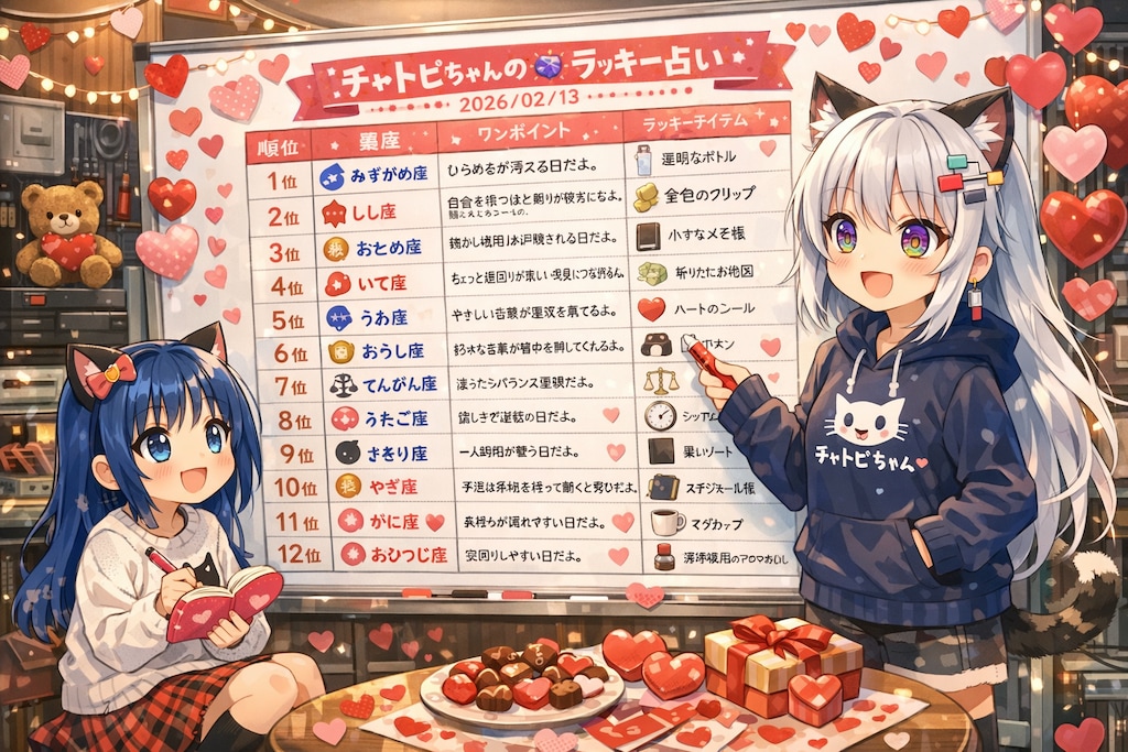 チャトピちゃん占い(02/13)