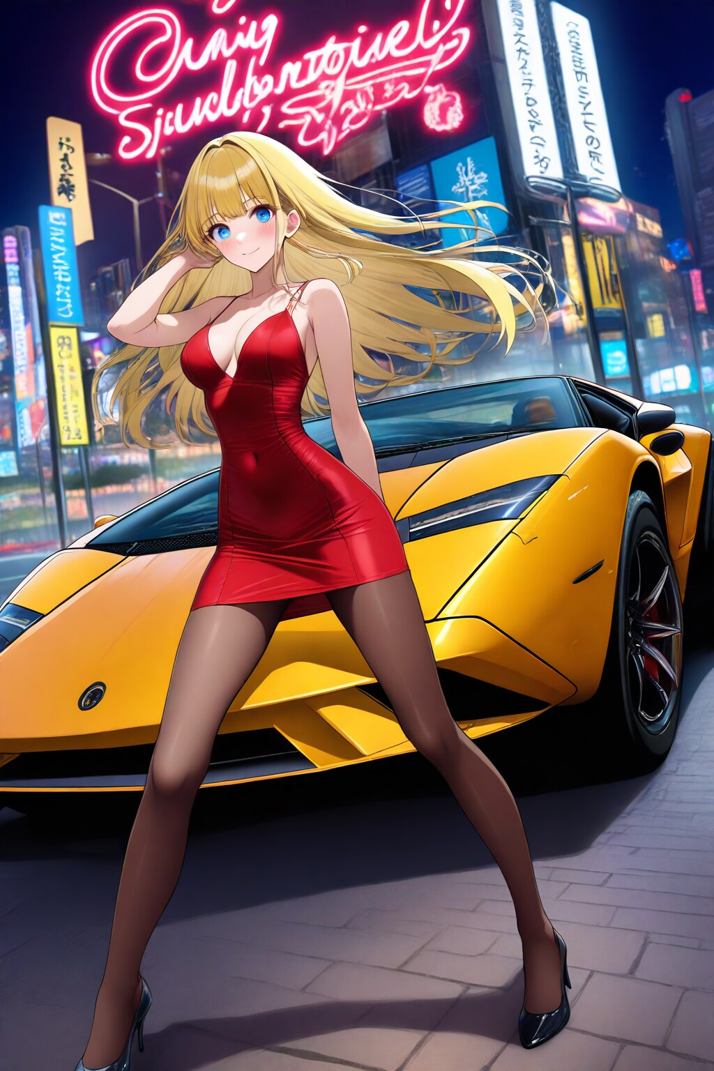 美女と車 | の人気AIイラスト・グラビア