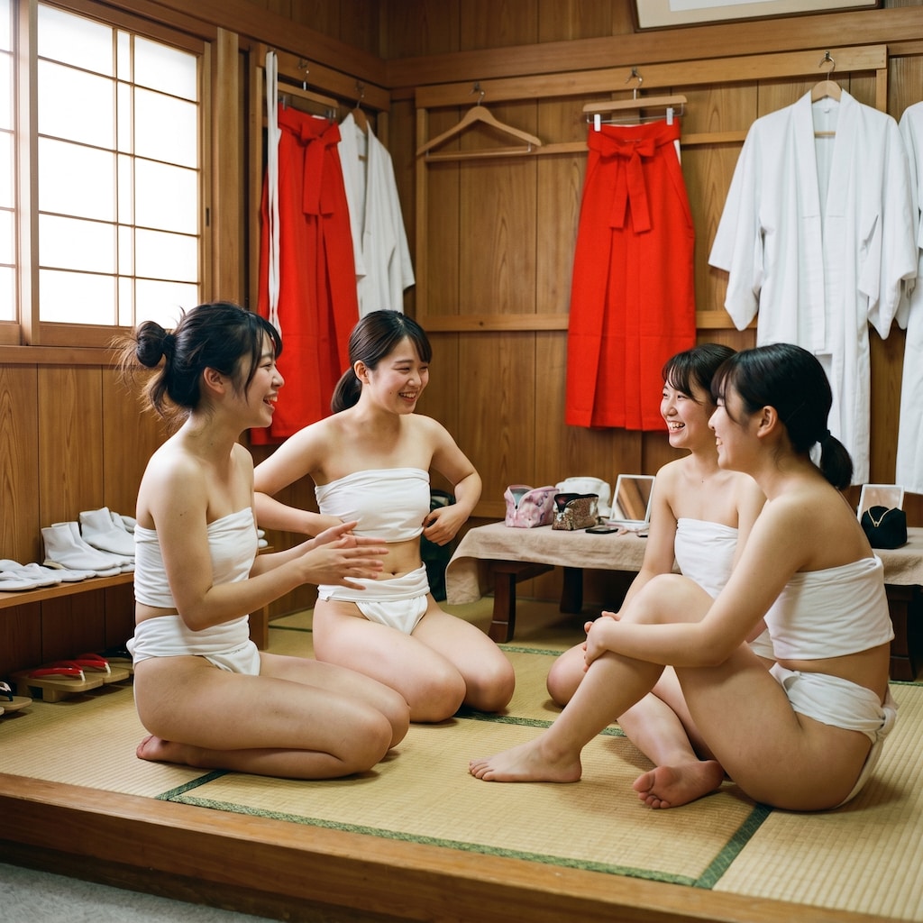巫女さんの更衣室