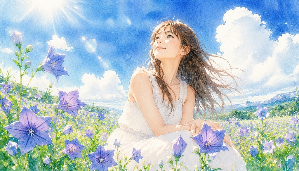 誕生花　0802 キキョウ