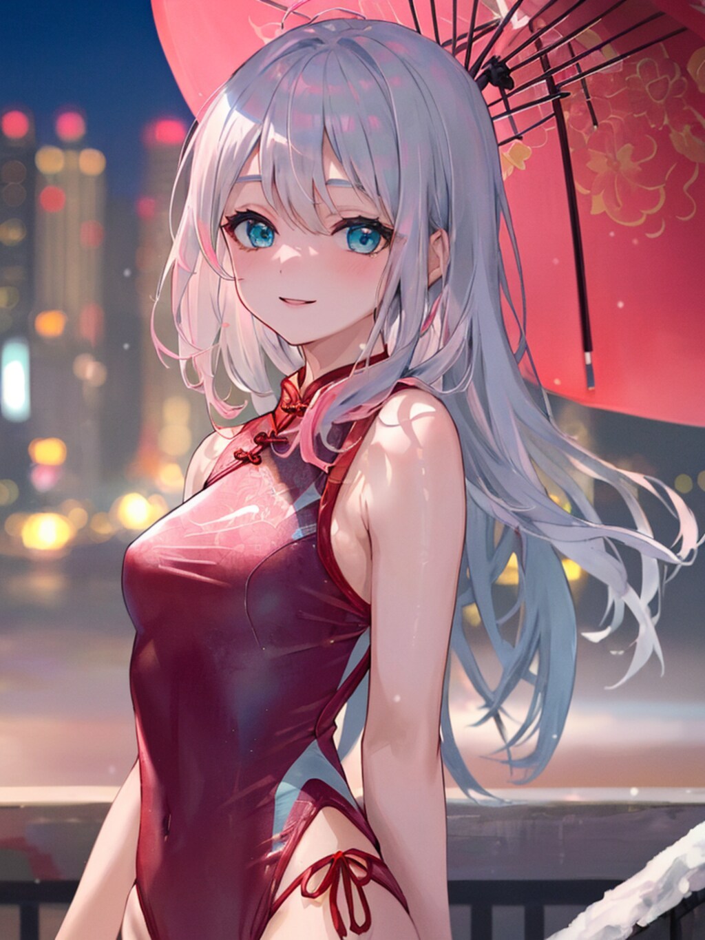 チャイナ服風水着です。可愛くてセクシーです。