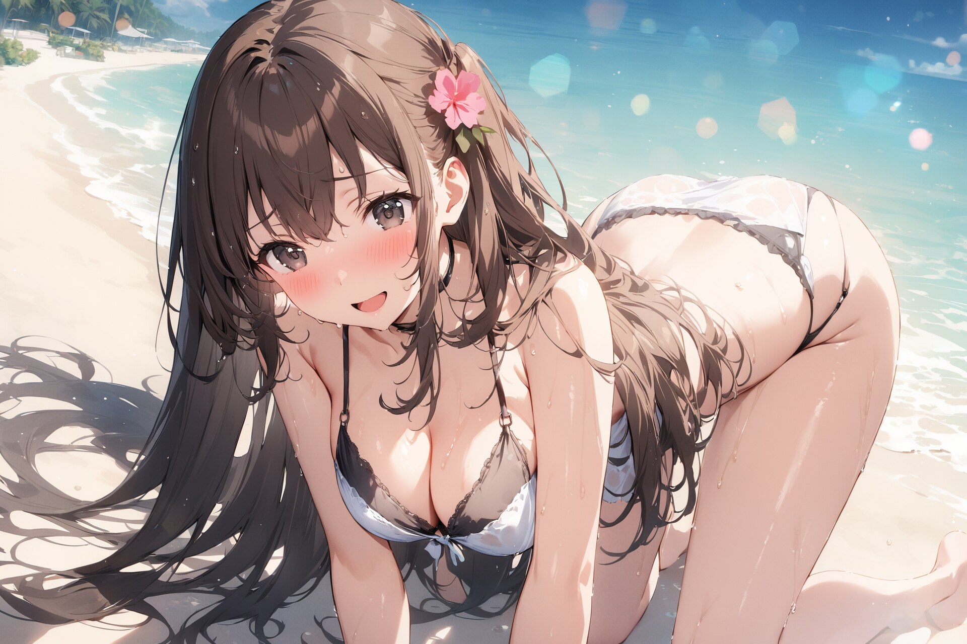 「ね、いっしょに泳ごっ！」