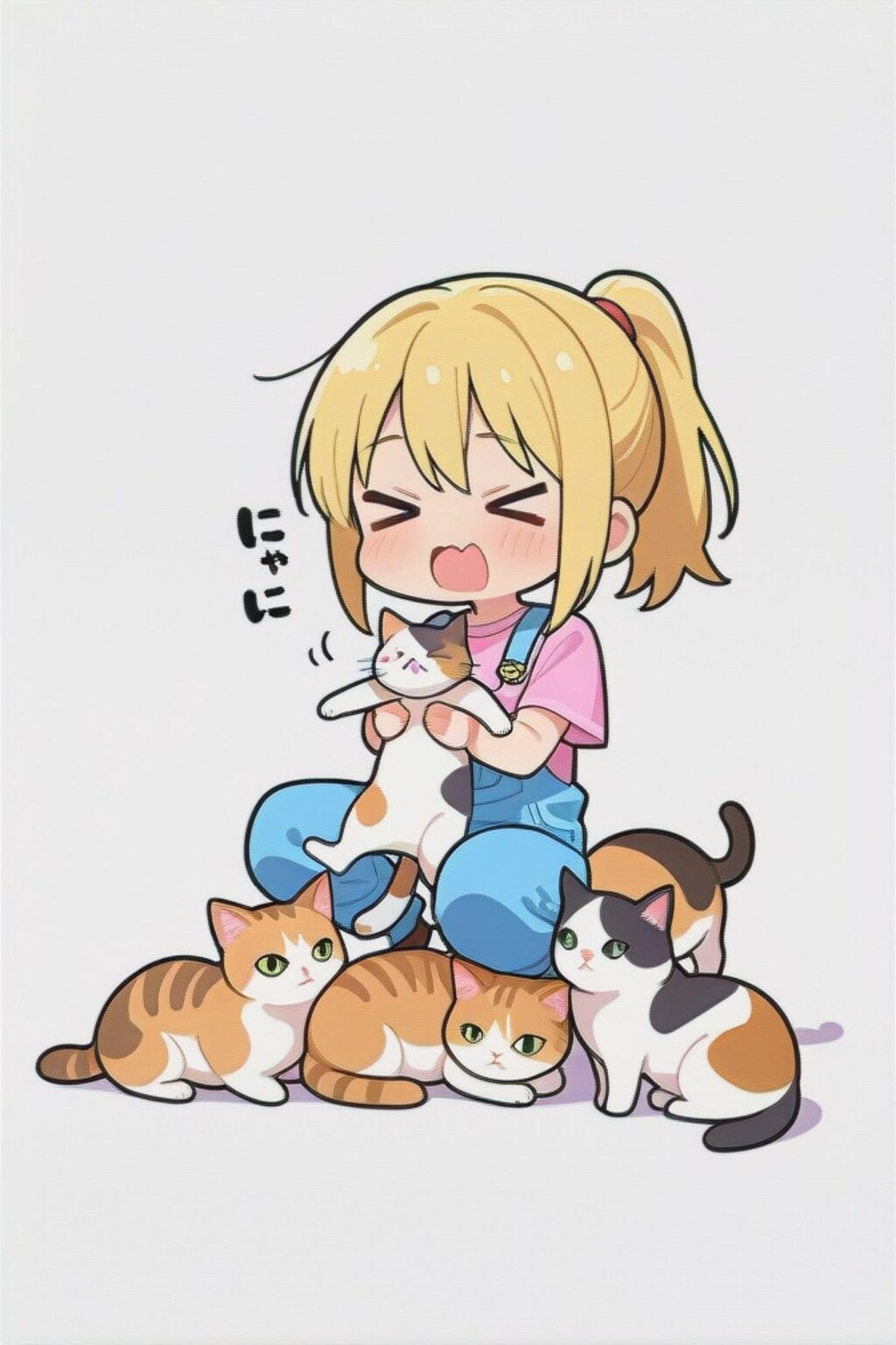 猫と金髪ちゃん
