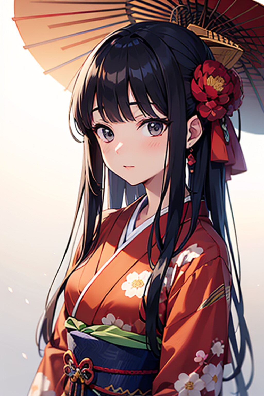 着物、黒髪、美人