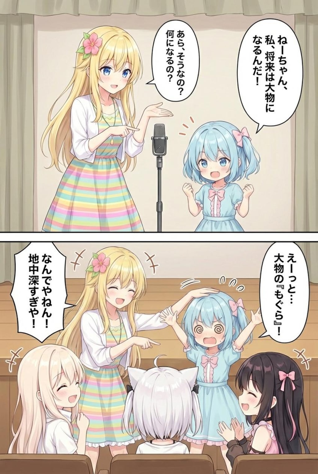 マリエお姉と漫才😆