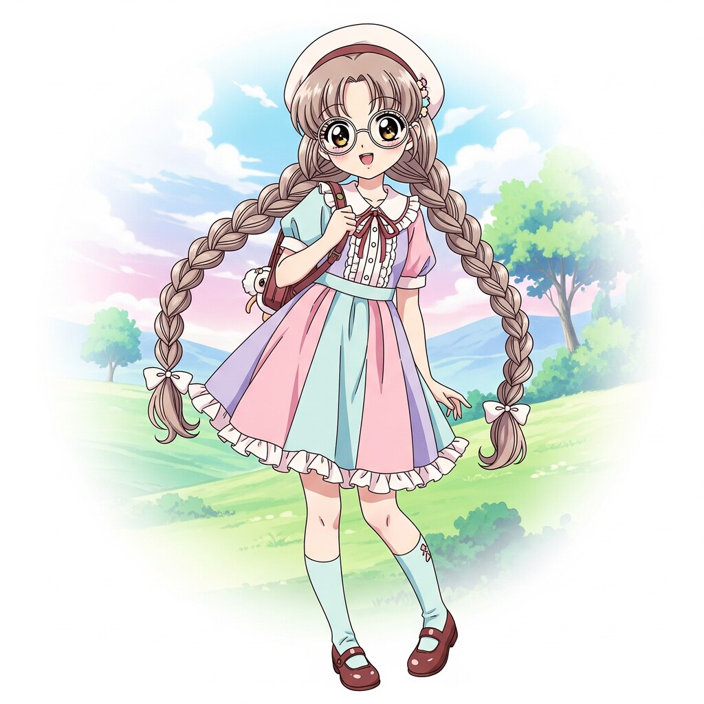 眼鏡三つ編みっ娘