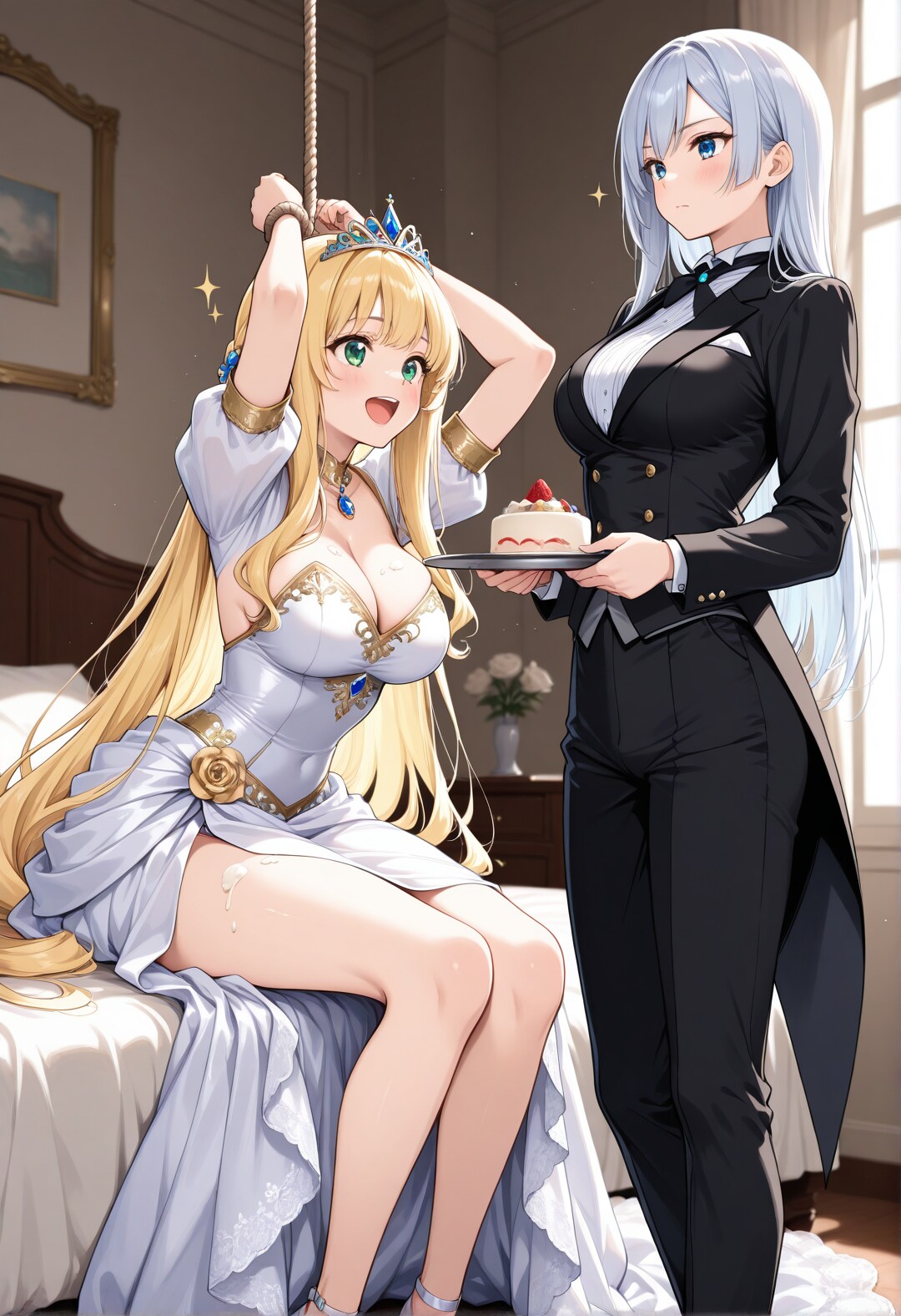 拘束されても元気なお姫様