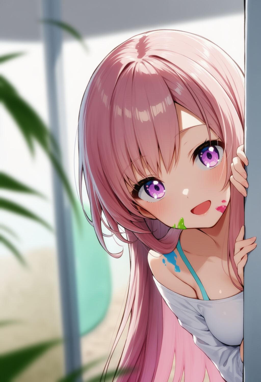 イオフィが物陰からジッと見つめているだけ