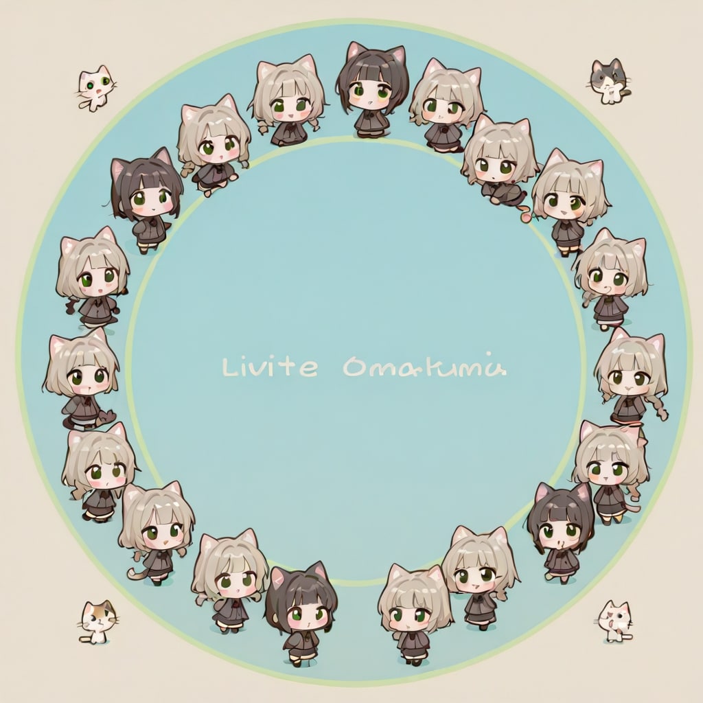 チビキャラたちの輪 | の人気AIイラスト・グラビア