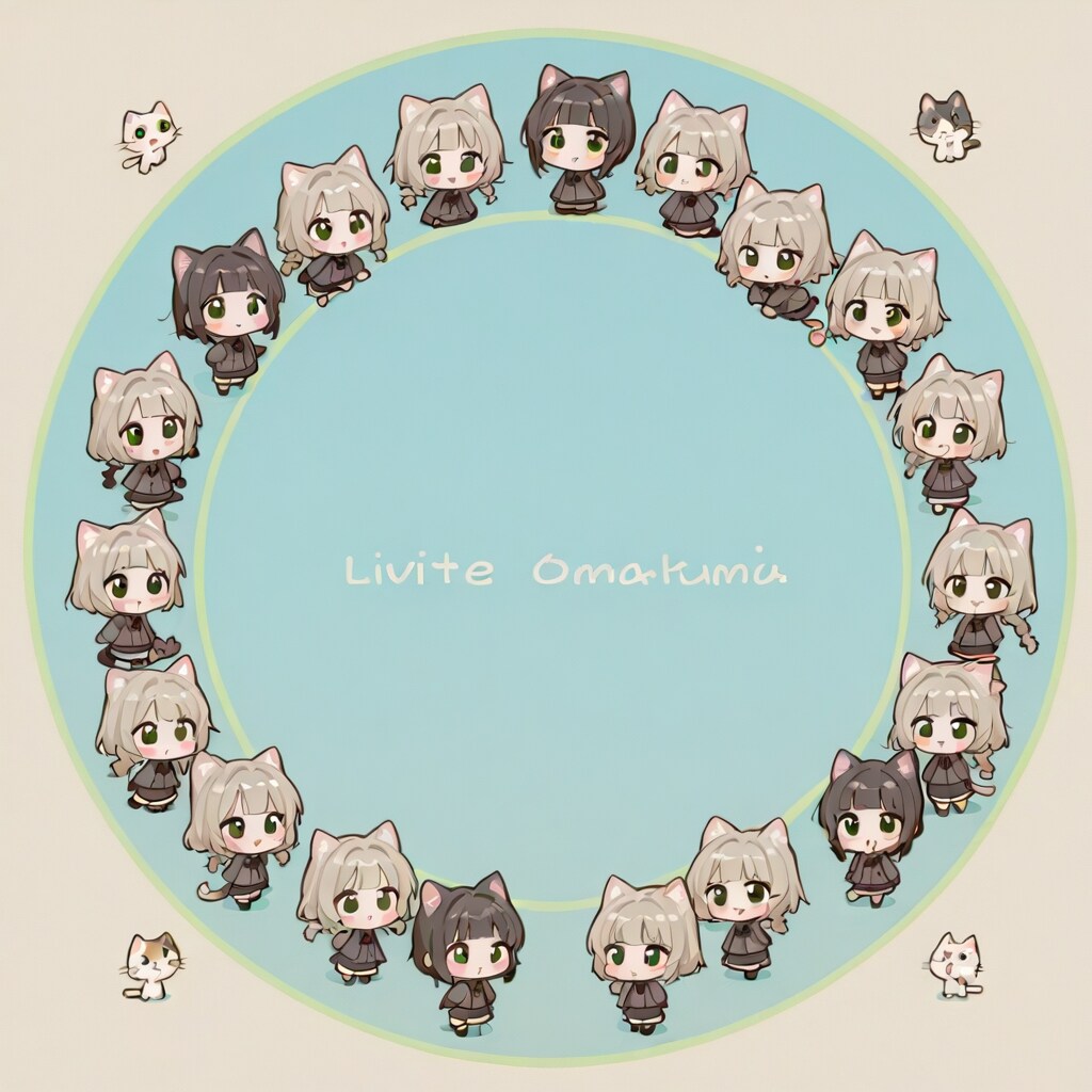 チビキャラたちの輪