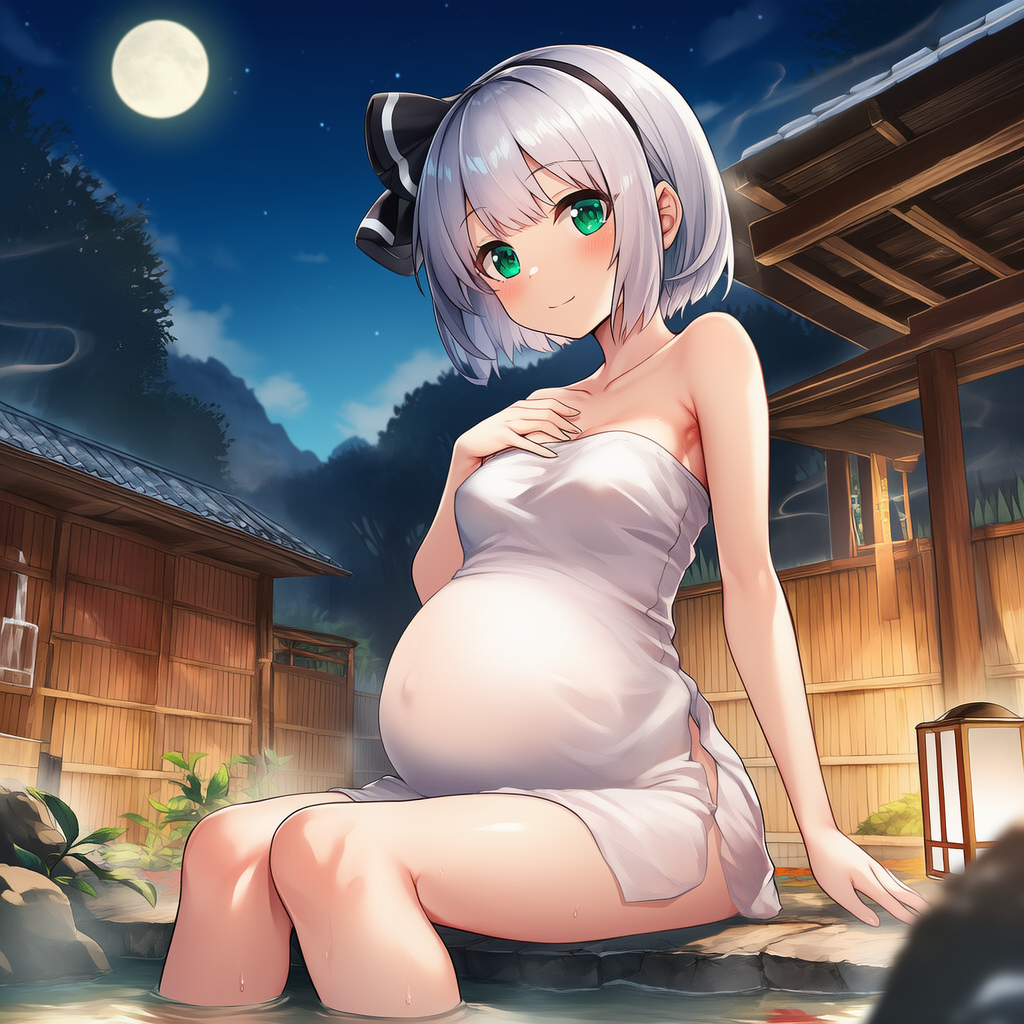 みょん in 温泉（孕）