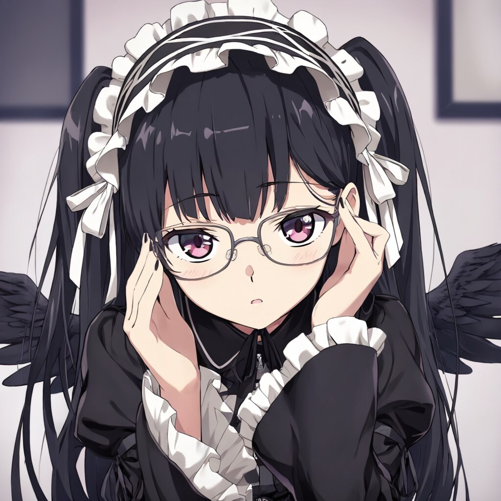眼鏡ちゃん　翼のゴスロリ① | の人気AIイラスト・グラビア