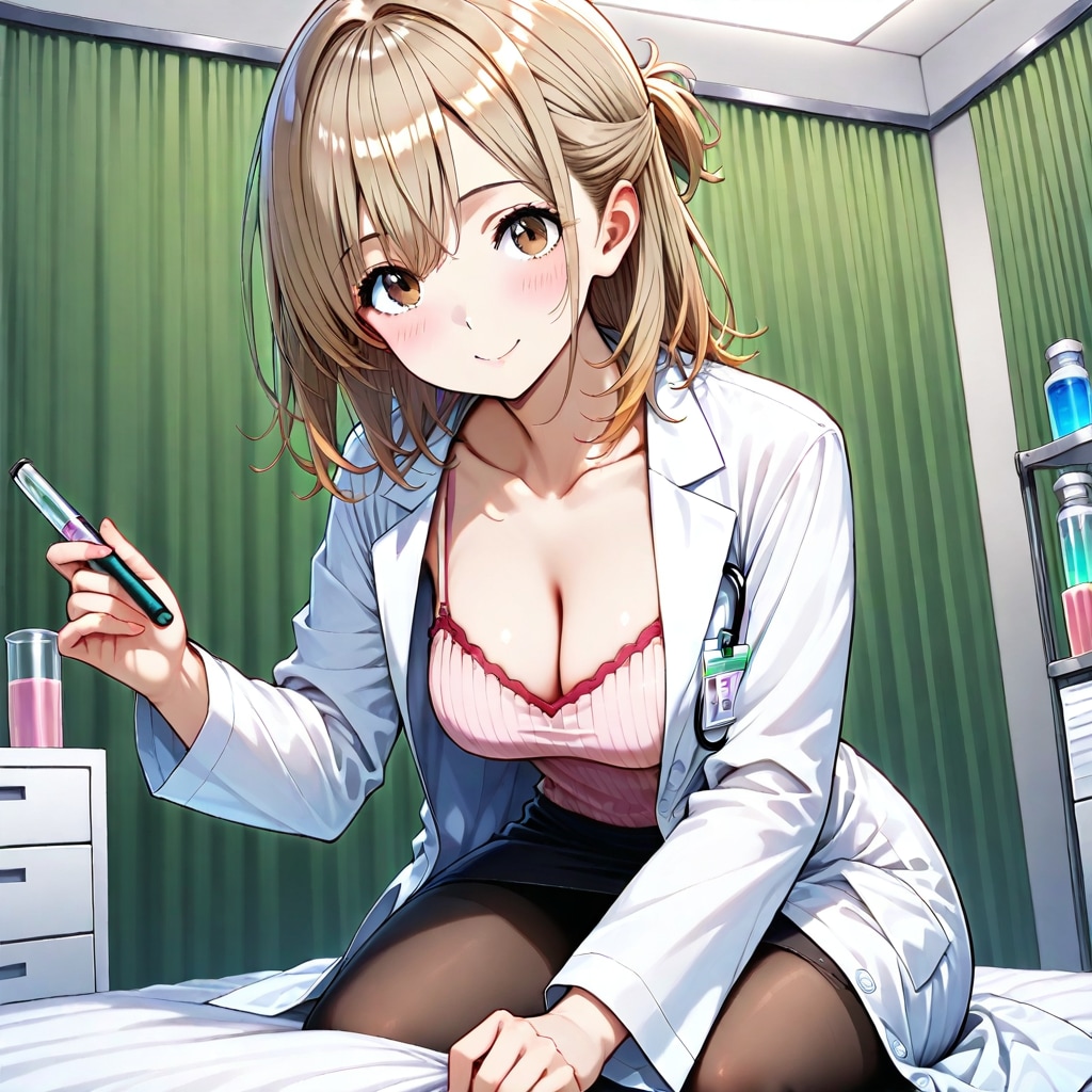 (786HQ)銀髪ちゃん茶髪ちゃん女医