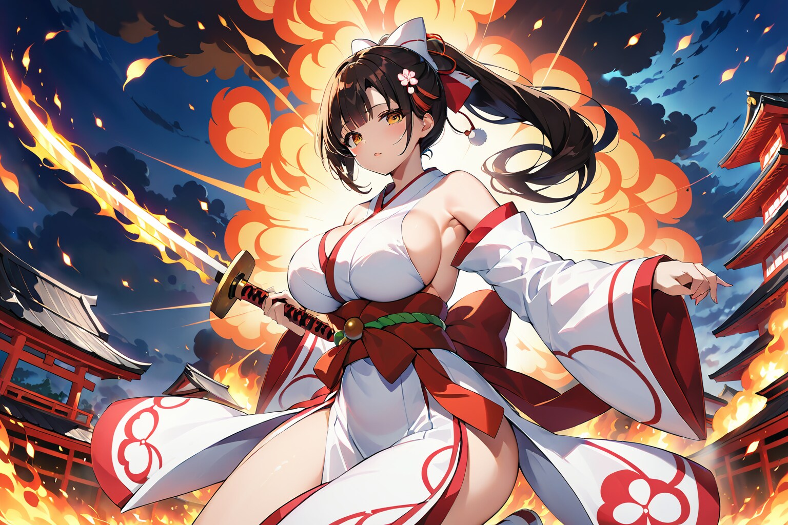怒り心頭な巫女様