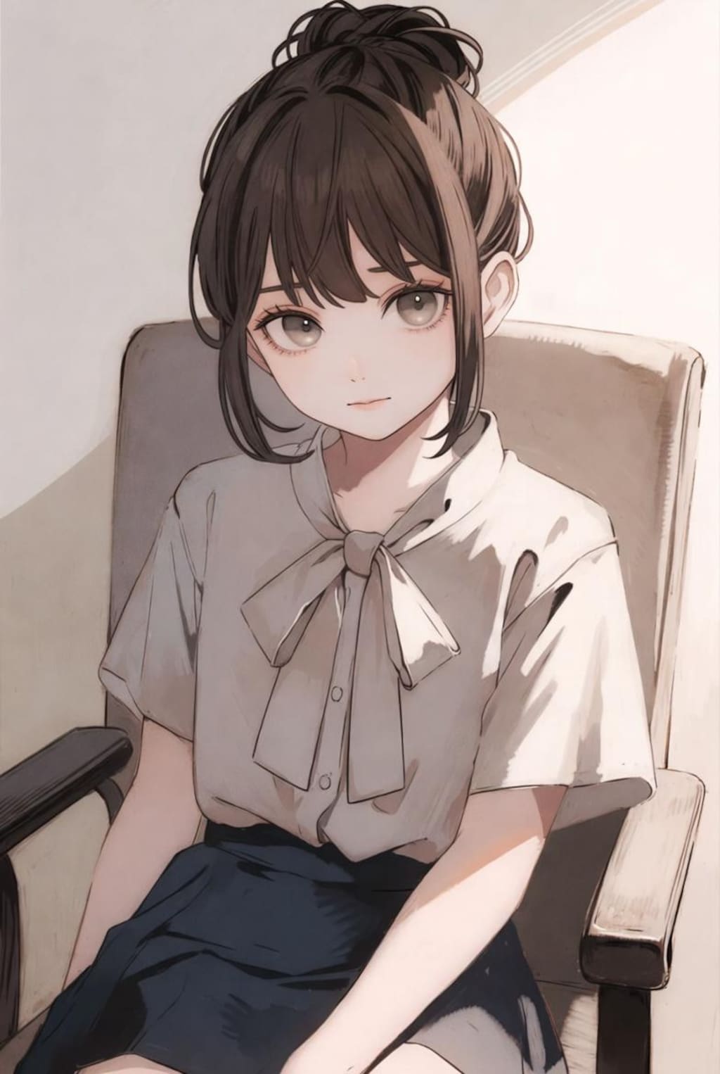 椅子に座る