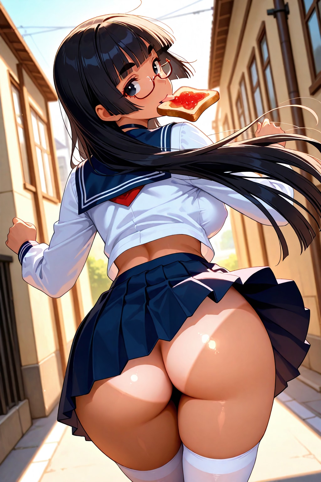 後ろ姿姉ちゃん、危険な挑戦