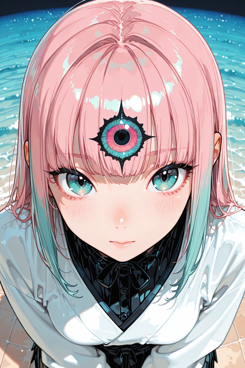 ＡＩが考える、海に現れた【日本の】妖怪海坊主を少女に擬人化（ちちぷいAI各種）