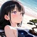胸に盆栽 2枚目