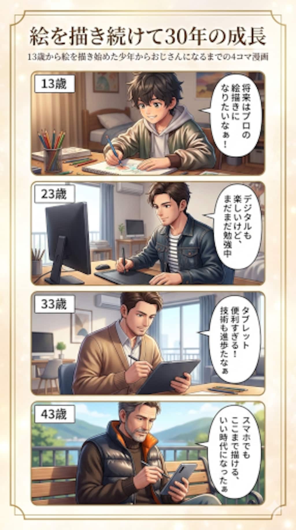 絵を描き続けて30年の成長