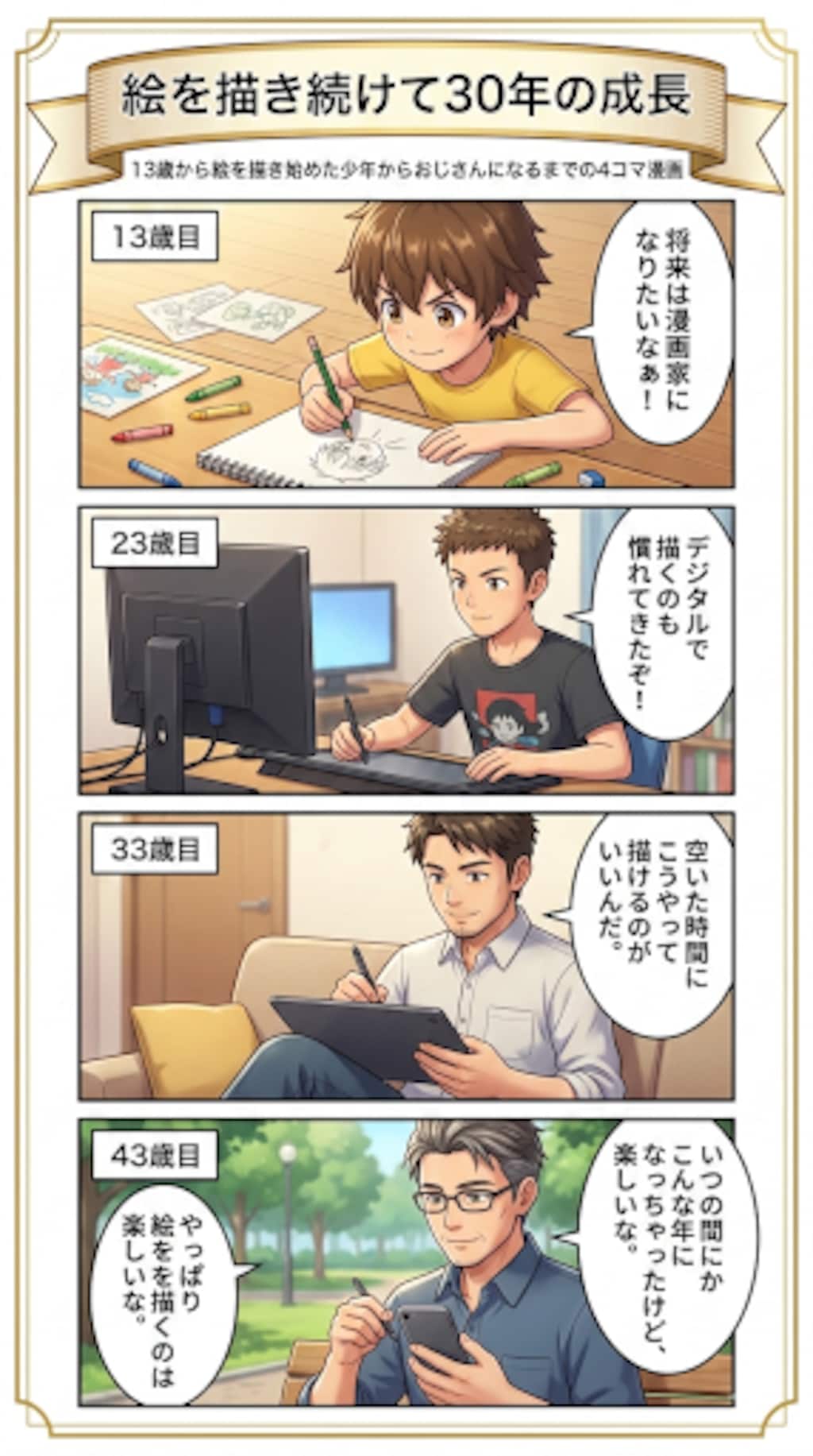 絵を描き続けて30年の成長