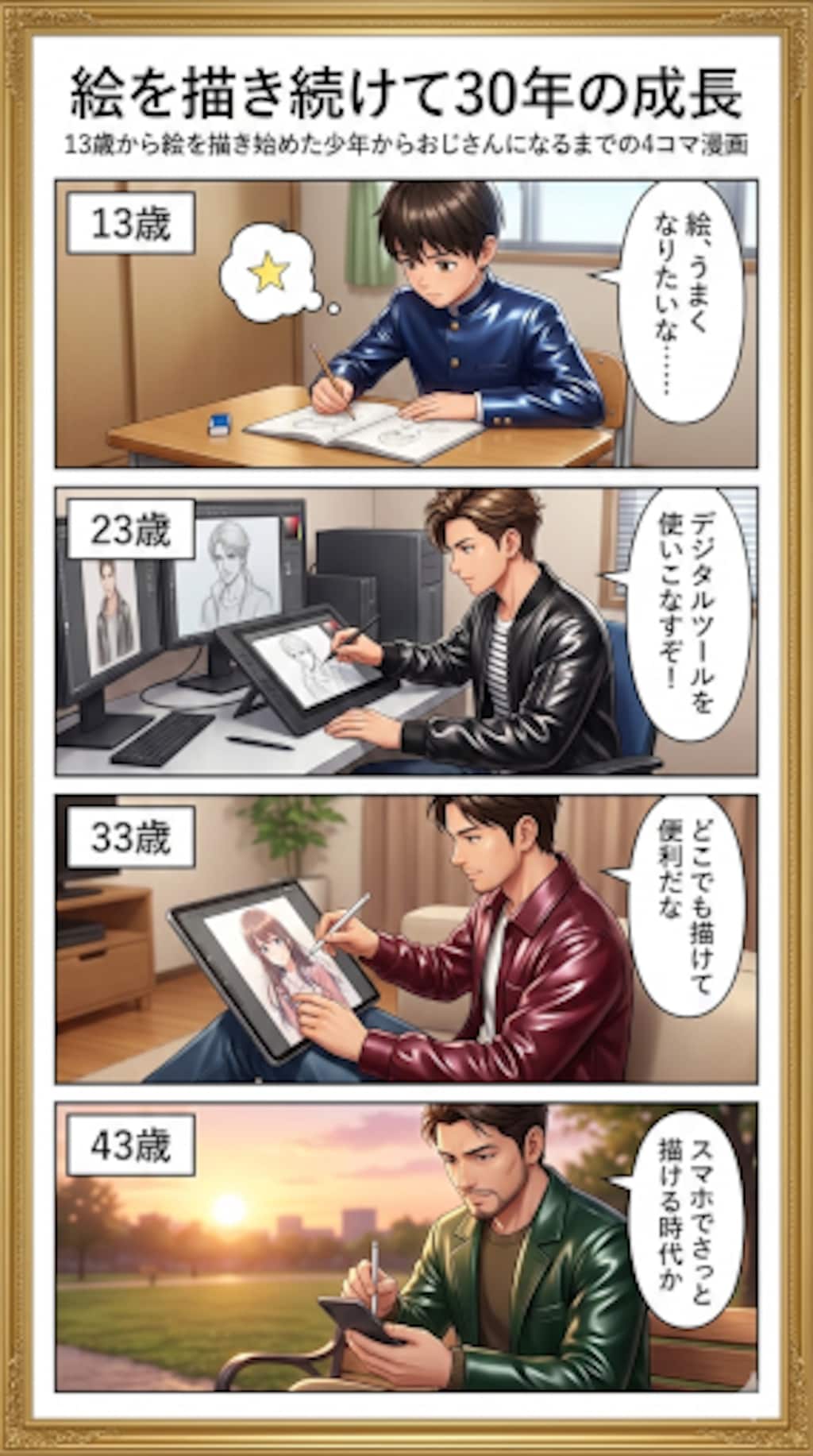 絵を描き続けて30年の成長