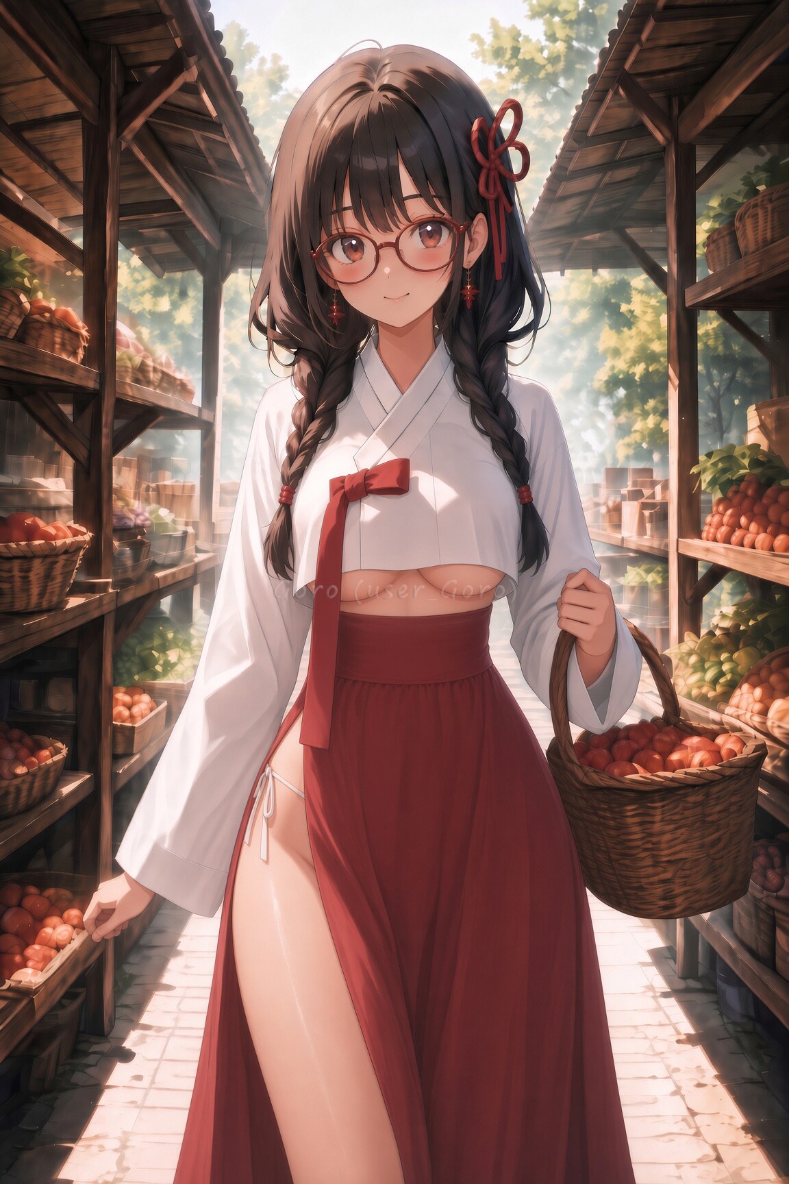 チョゴリの下乳＋チマの生足(改)