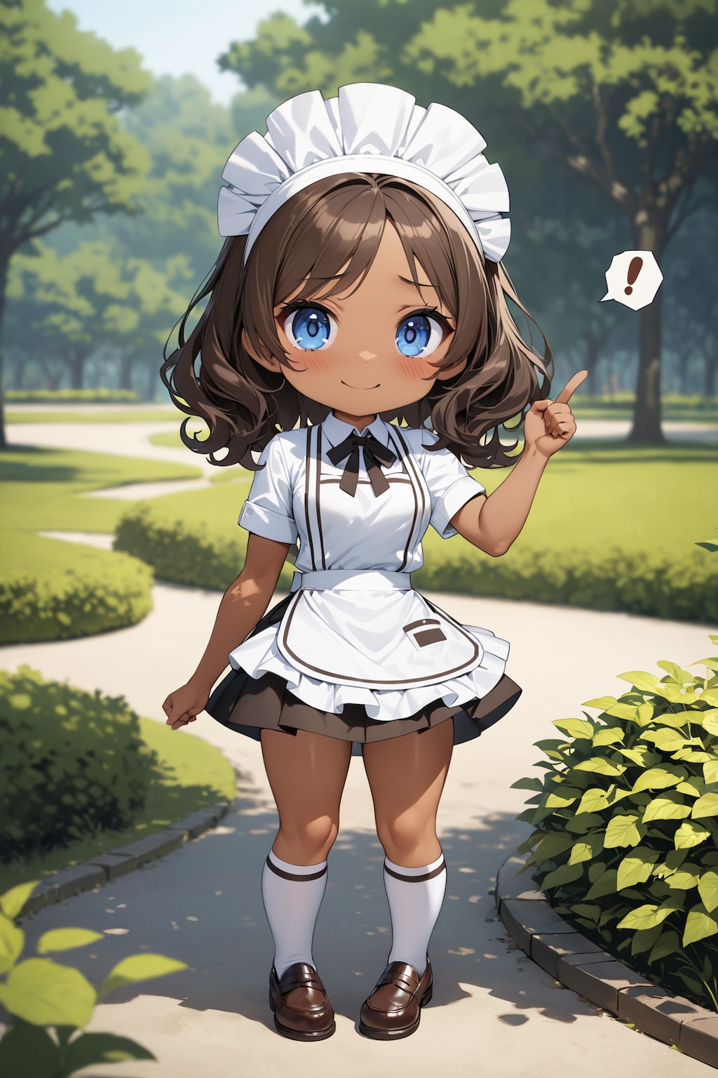 公園で見かけた褐色肌のウェイトレスさん Y618